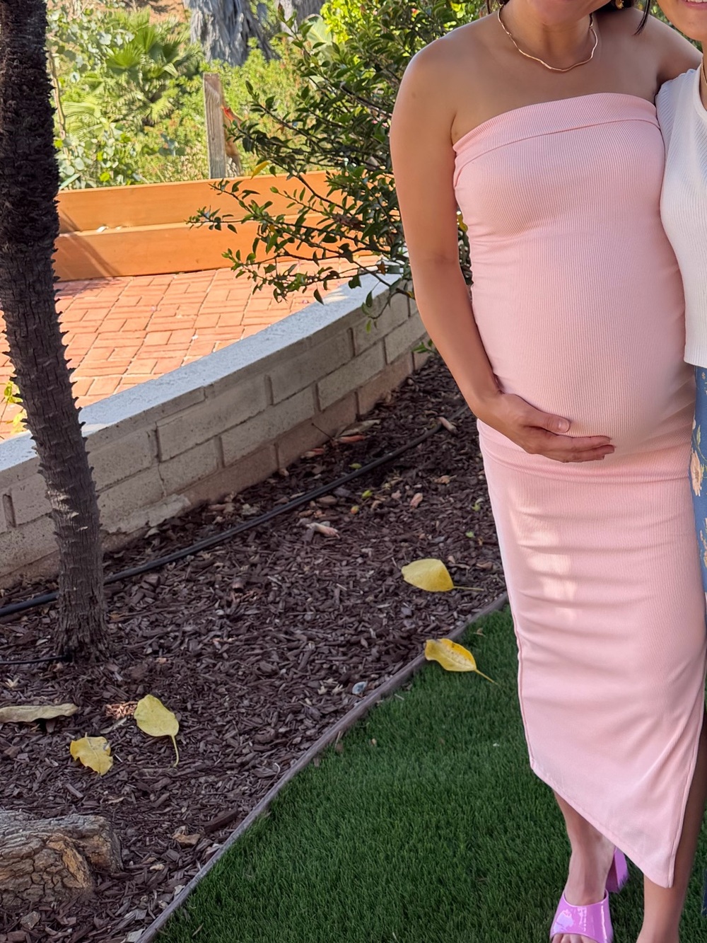 Women's light pink bump friendly body on dress
